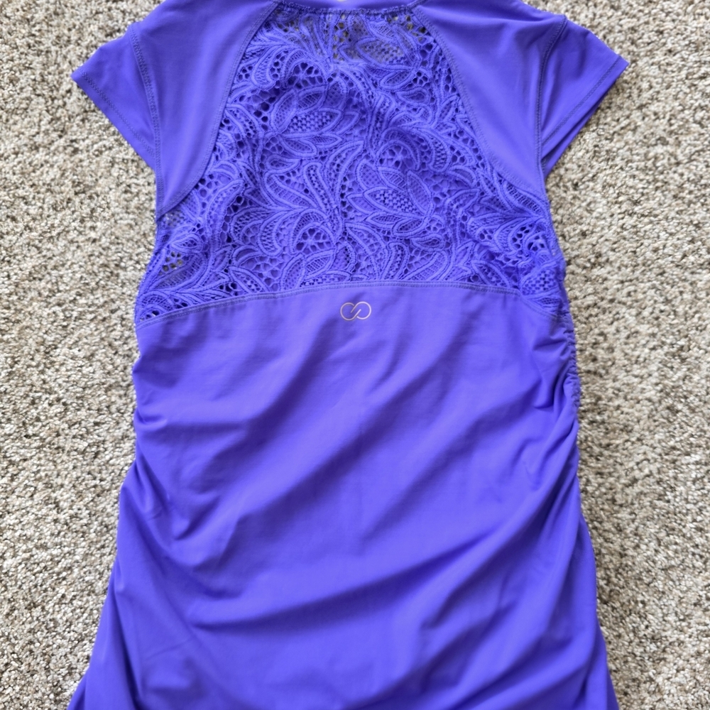 CALIA by Carrie Underwood Lavender Zip-Front Top - Picture 5 of 6